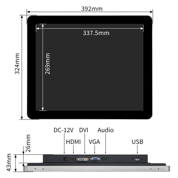 Monitor Táctil JPSystems B170 RT-A - Image 3